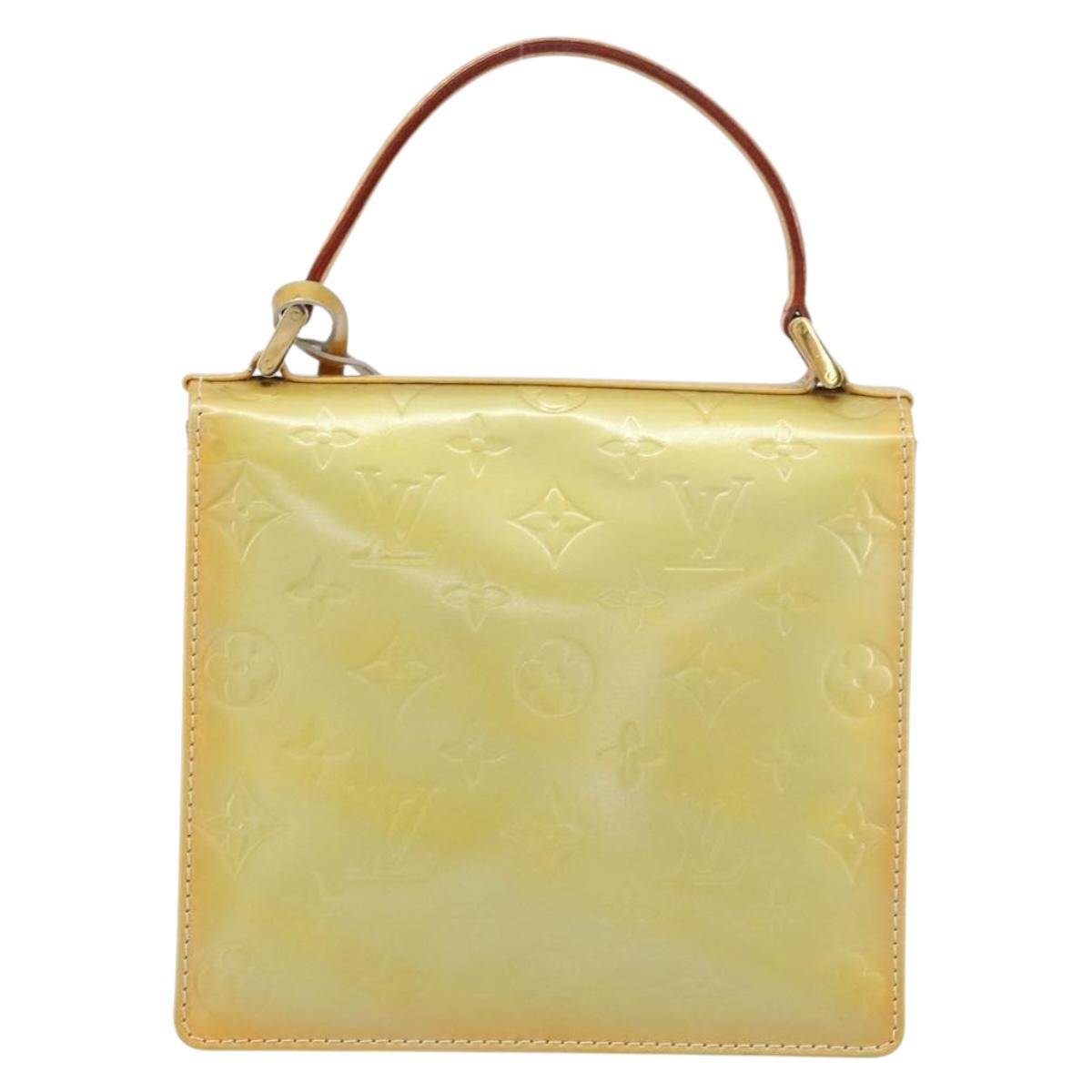 LOUIS VUITTON Monogram Vernis Spring Street Hand Bag Gris M91029 LV Auth gh1569