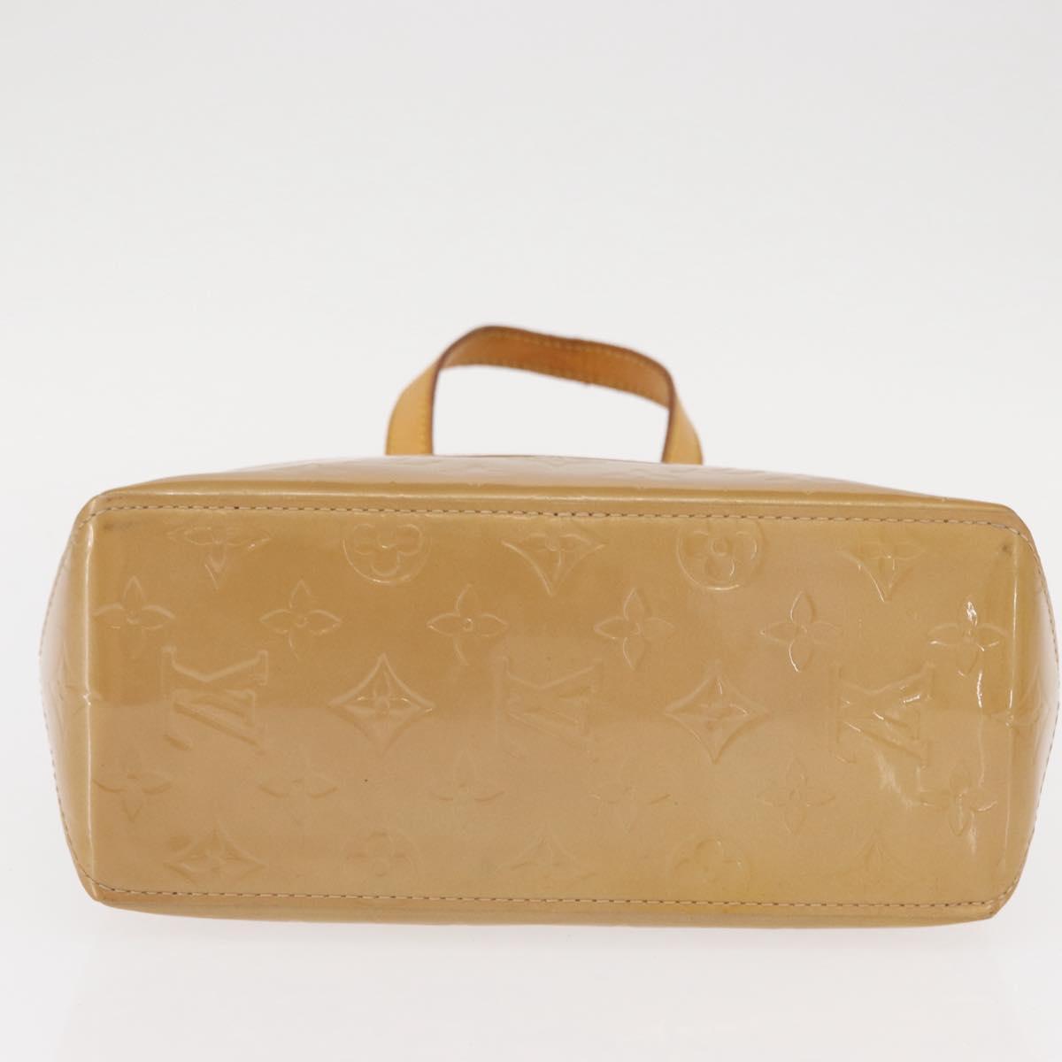 LOUIS VUITTON Monogram Vernis Reade PM Hand Bag Noisette M91334 LV Auth gh1572