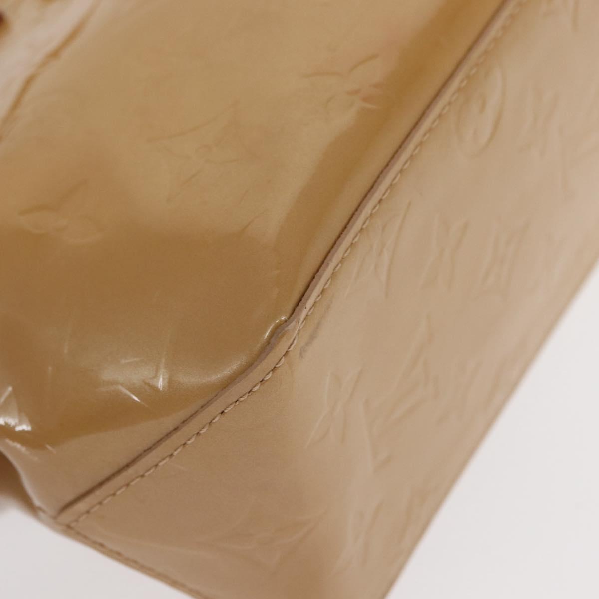 LOUIS VUITTON Monogram Vernis Reade PM Hand Bag Noisette M91334 LV Auth gh1572