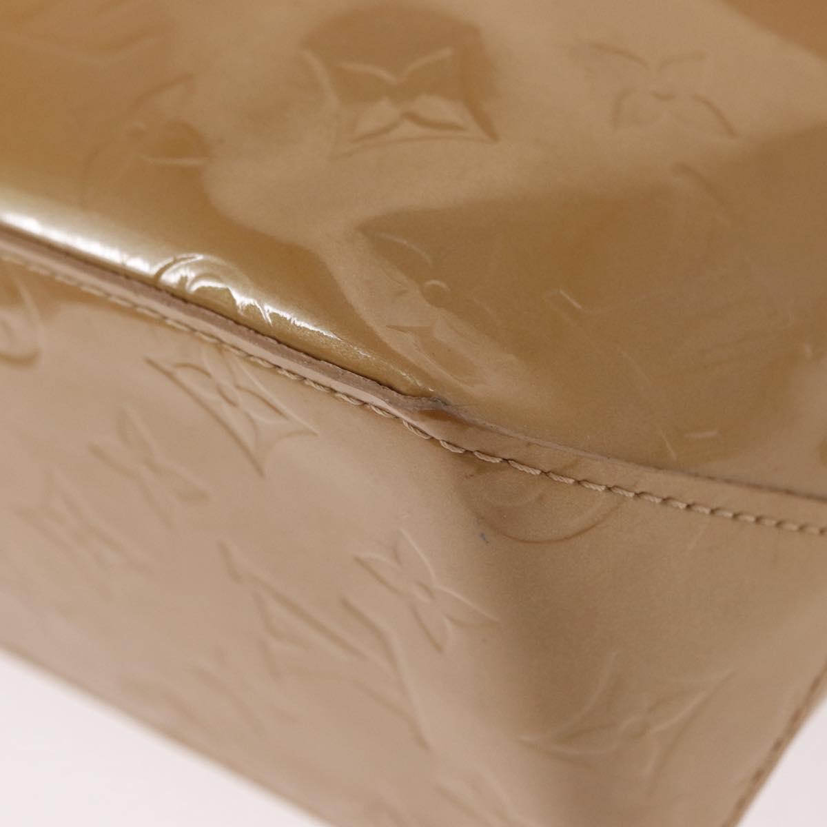 LOUIS VUITTON Monogram Vernis Reade PM Hand Bag Noisette M91334 LV Auth gh1572