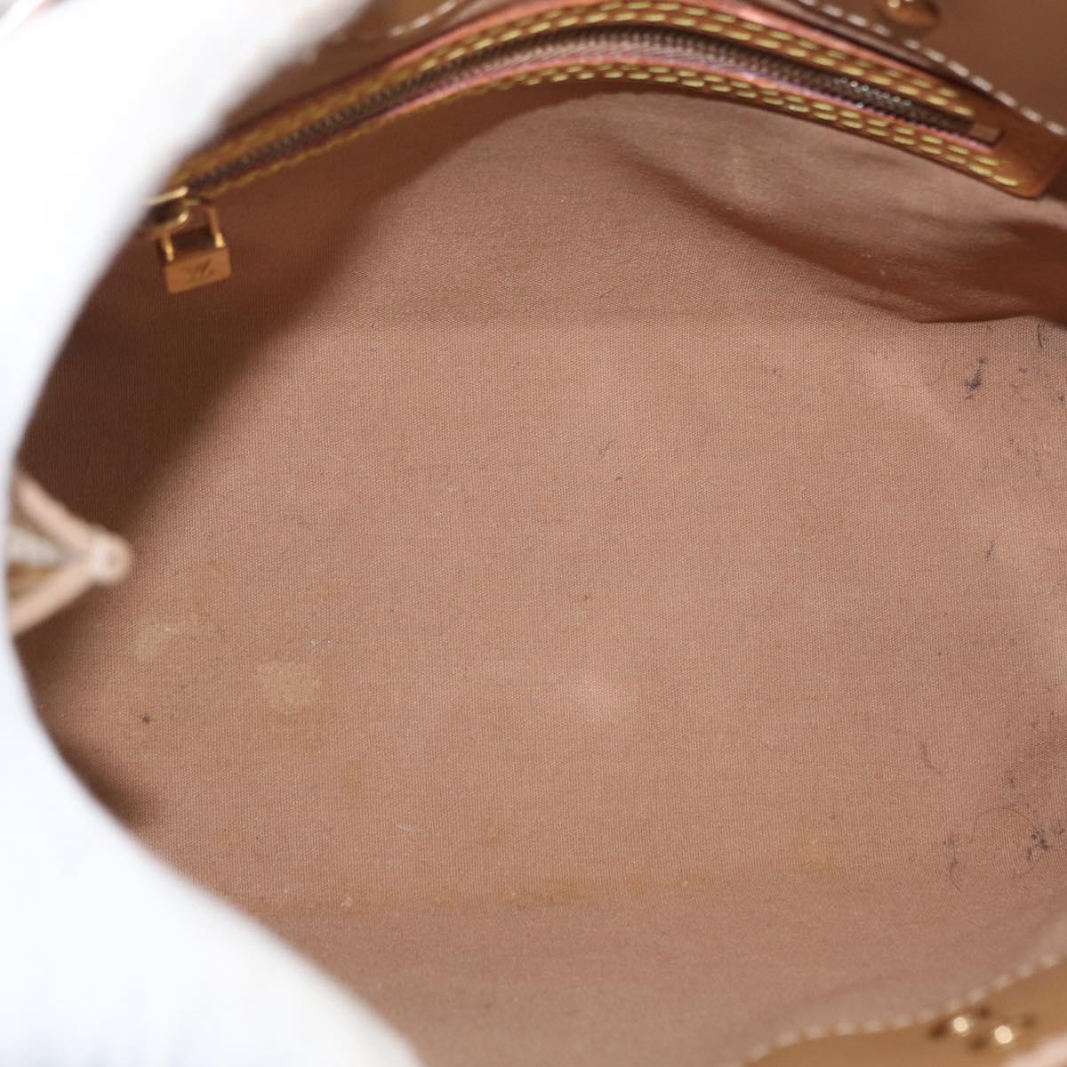 LOUIS VUITTON Monogram Vernis Reade PM Hand Bag Noisette M91334 LV Auth gh1572