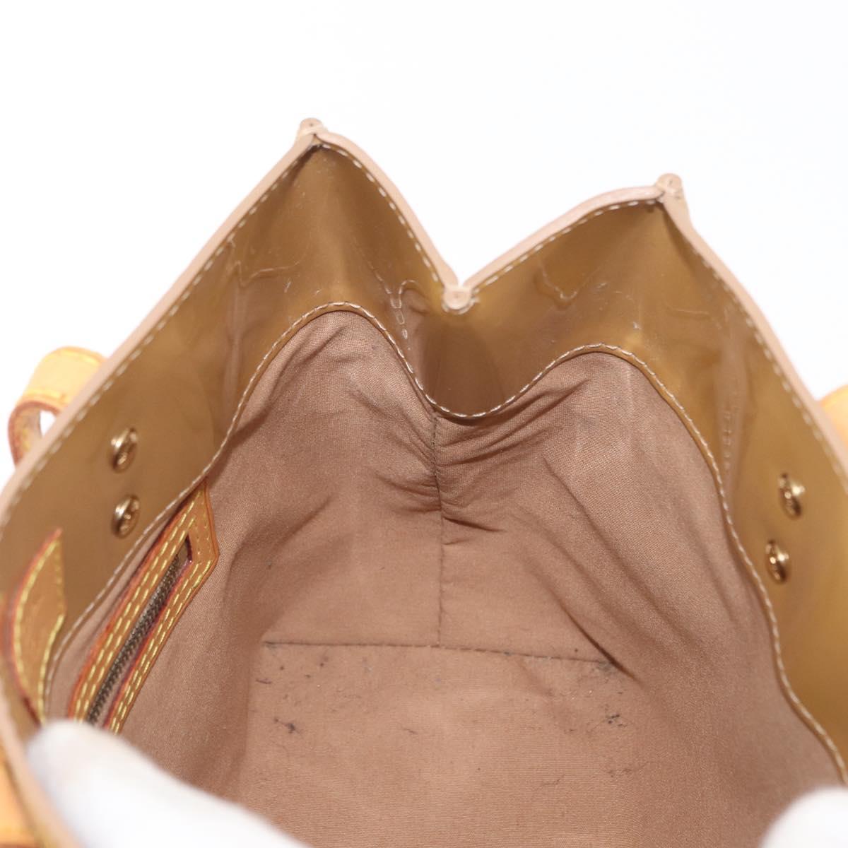 LOUIS VUITTON Monogram Vernis Reade PM Hand Bag Noisette M91334 LV Auth gh1572