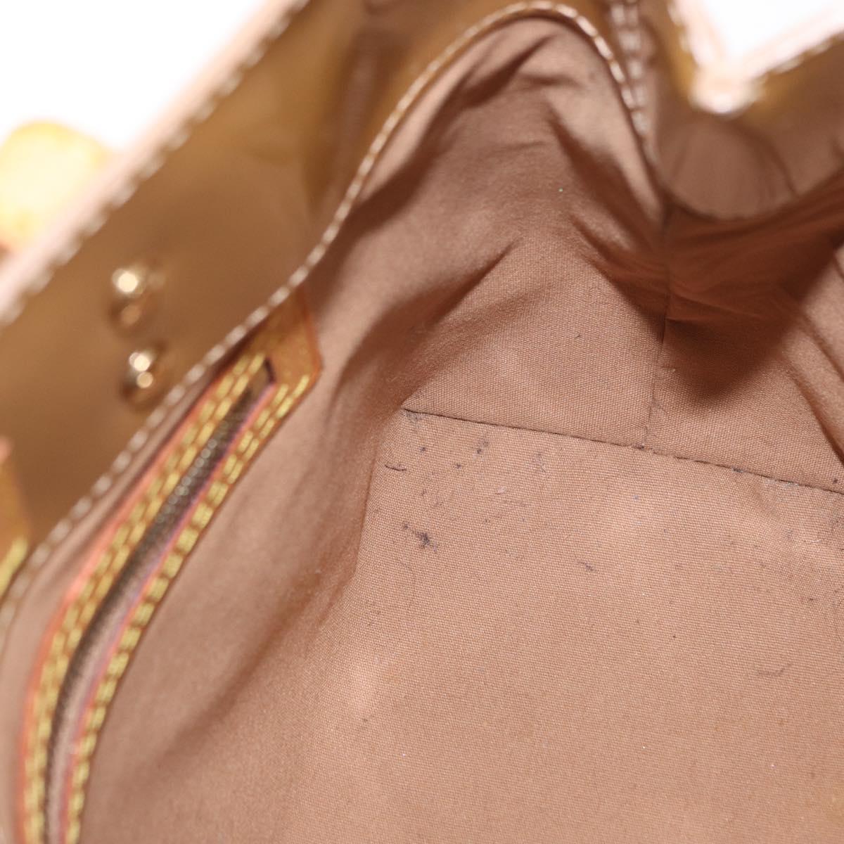 LOUIS VUITTON Monogram Vernis Reade PM Hand Bag Noisette M91334 LV Auth gh1572