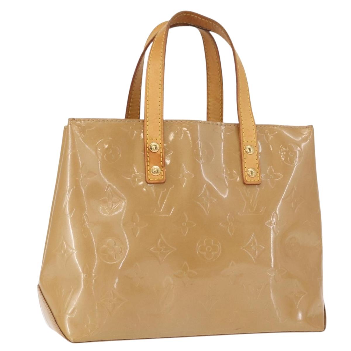 LOUIS VUITTON Monogram Vernis Reade PM Hand Bag Noisette M91334 LV Auth gh1572