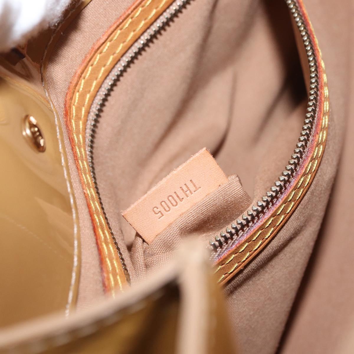 LOUIS VUITTON Monogram Vernis Reade PM Hand Bag Noisette M91334 LV Auth gh1572