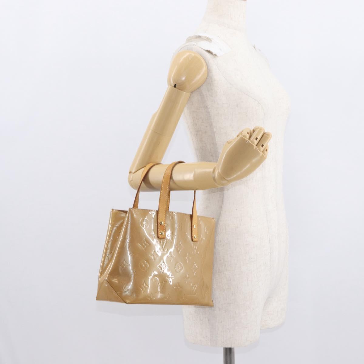 LOUIS VUITTON Monogram Vernis Reade PM Hand Bag Noisette M91334 LV Auth gh1572