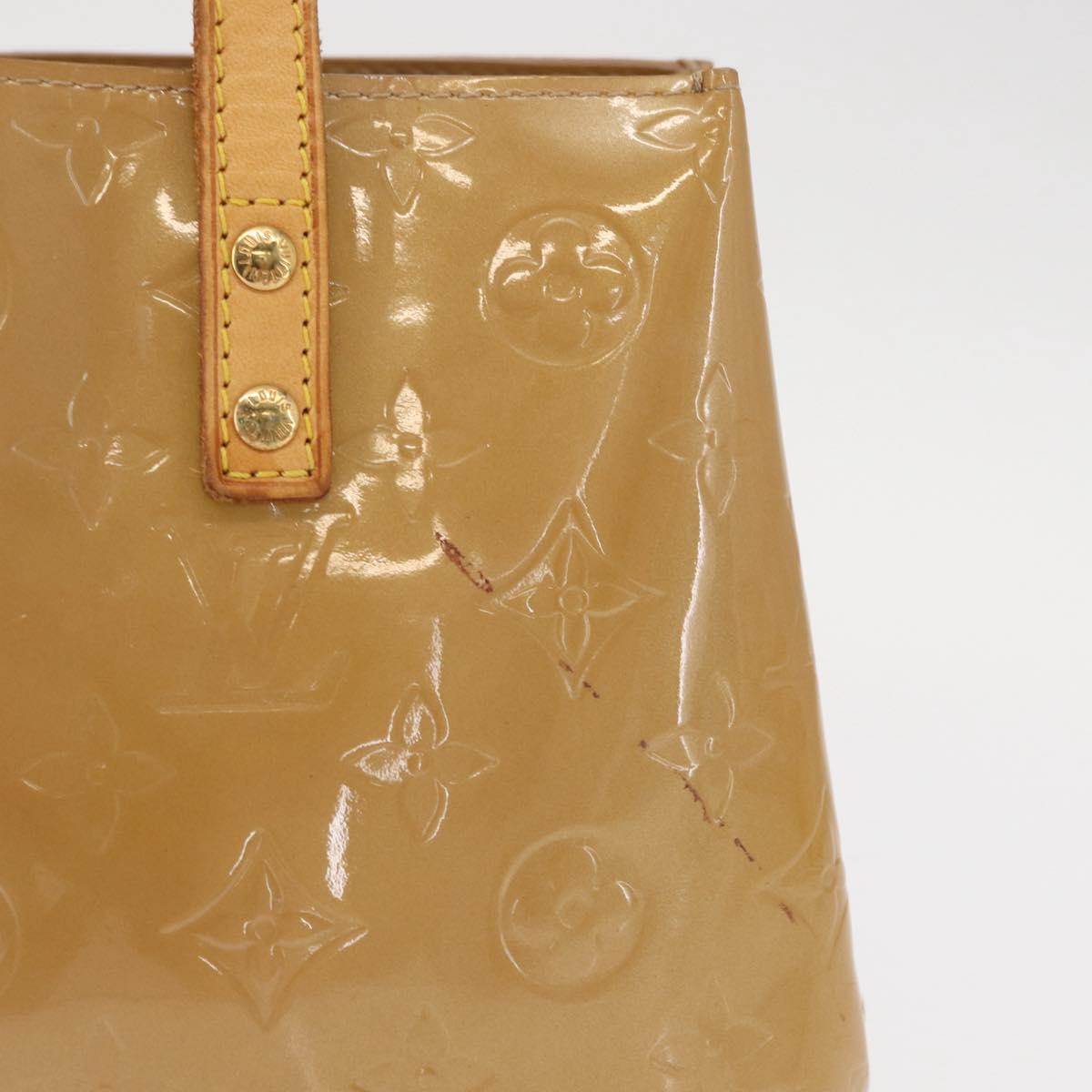 LOUIS VUITTON Monogram Vernis Reade PM Hand Bag Noisette M91334 LV Auth gh1572