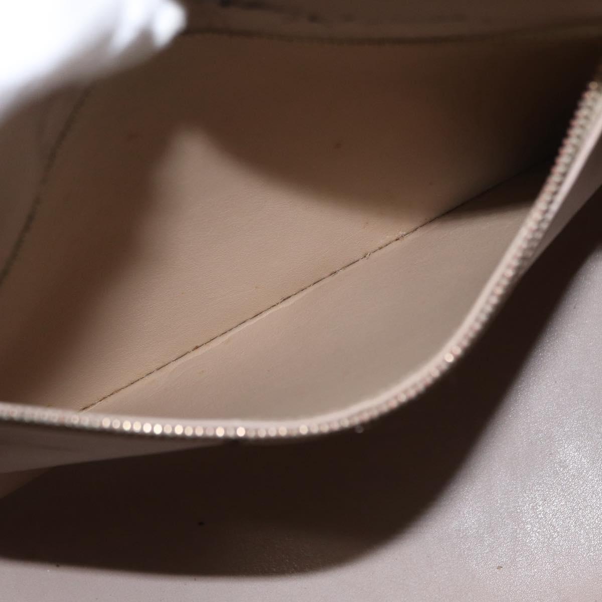 LOUIS VUITTON Monogram Vernis Houston Hand Bag Beige M91004 LV Auth gh1582