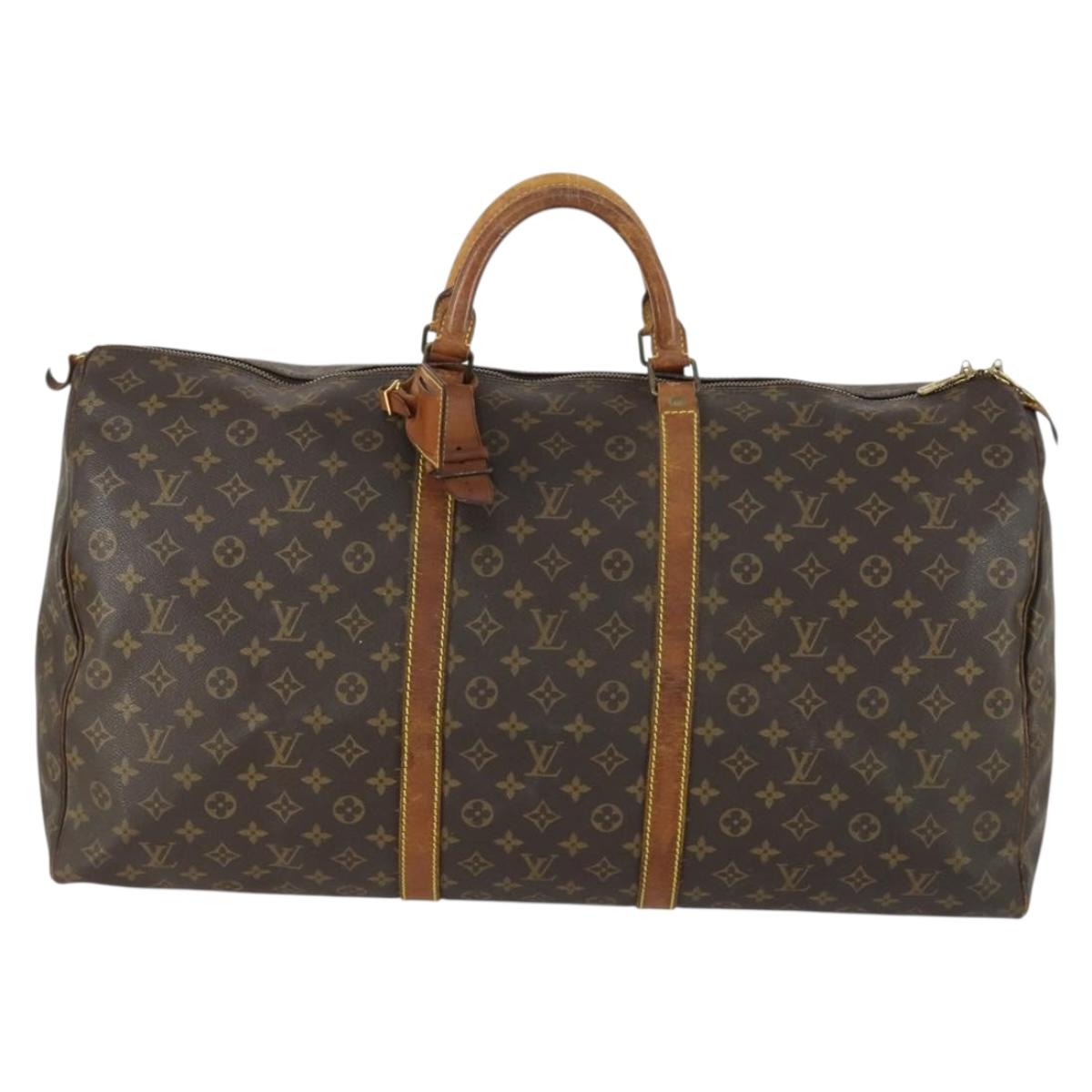 LOUIS VUITTON Monogram Keepall 60 Boston Bag M41422 LV Auth gh1603