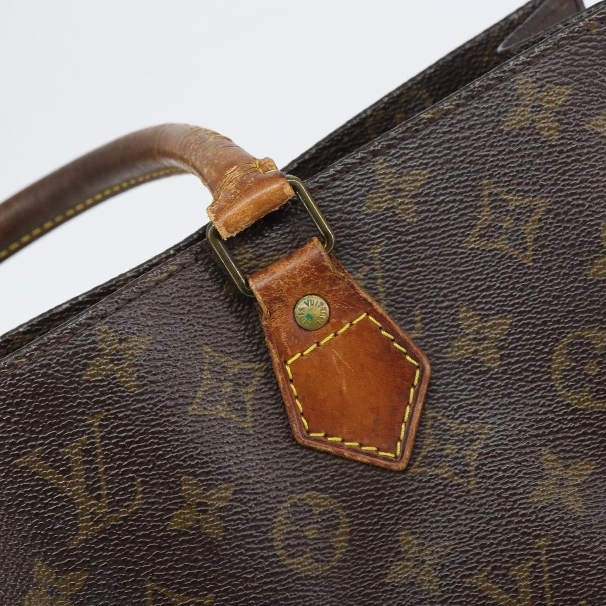 LOUIS VUITTON Monogram Sac Plat Hand Bag M51140 LV Auth gh1604