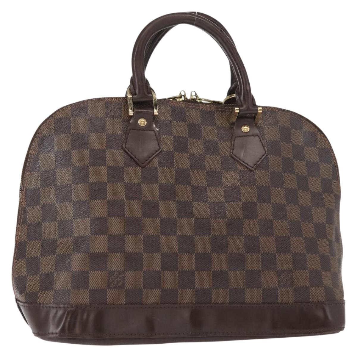 LOUIS VUITTON Damier Ebene Alma Hand Bag N51131 LV Auth gh1609
