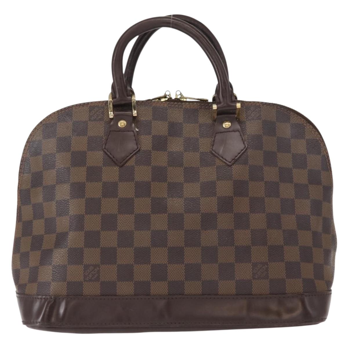 LOUIS VUITTON Damier Ebene Alma Hand Bag N51131 LV Auth gh1609