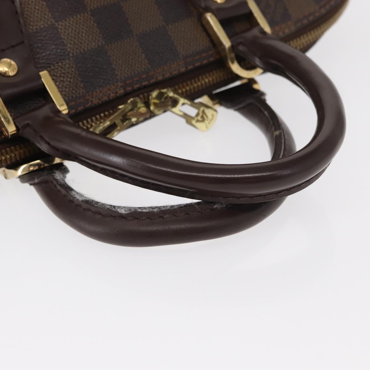 LOUIS VUITTON Damier Ebene Alma Hand Bag N51131 LV Auth gh1609