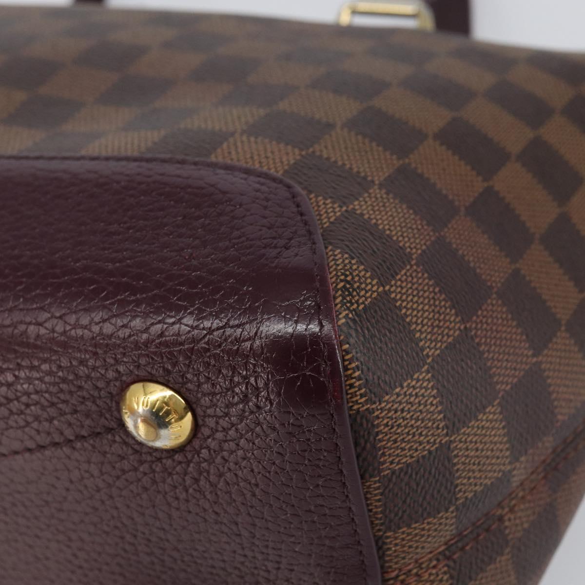 LOUIS VUITTON Damier Ebene Hyde Park Hand Bag N41015 LV Auth gh1610