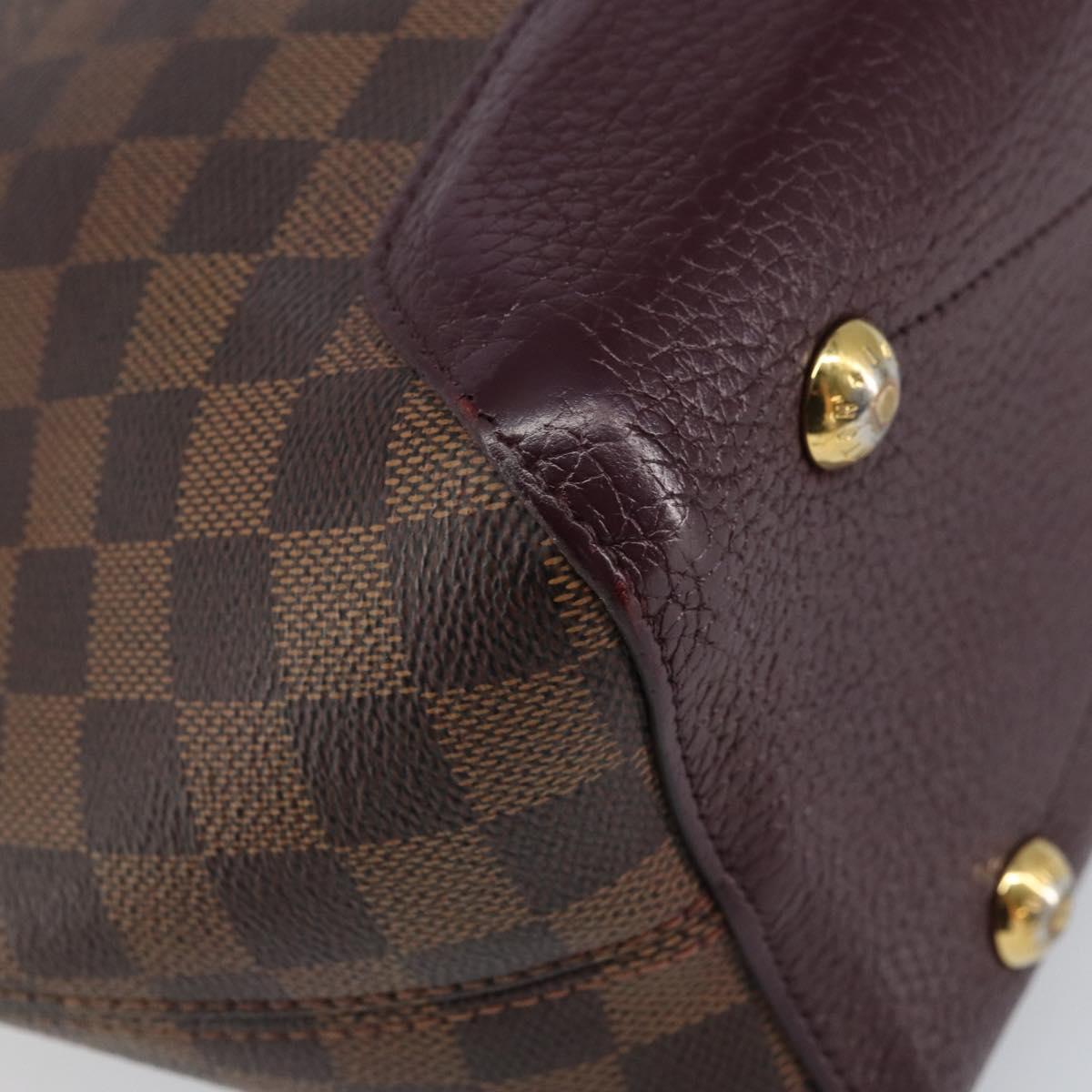 LOUIS VUITTON Damier Ebene Hyde Park Hand Bag N41015 LV Auth gh1610