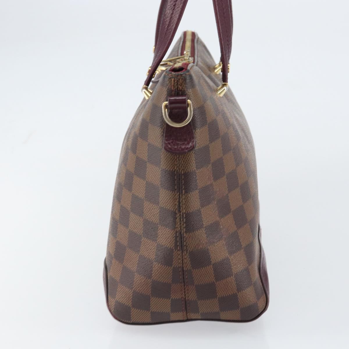 LOUIS VUITTON Damier Ebene Hyde Park Hand Bag N41015 LV Auth gh1610