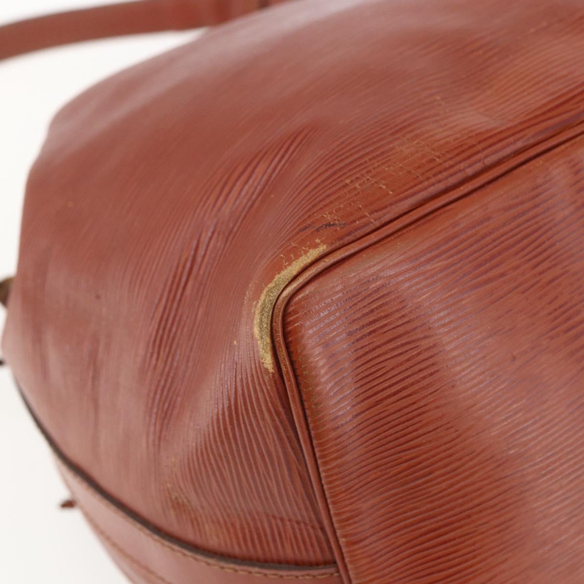 LOUIS VUITTON Epi Petit Noe Shoulder Bag Brown M44103 LV Auth gh1614