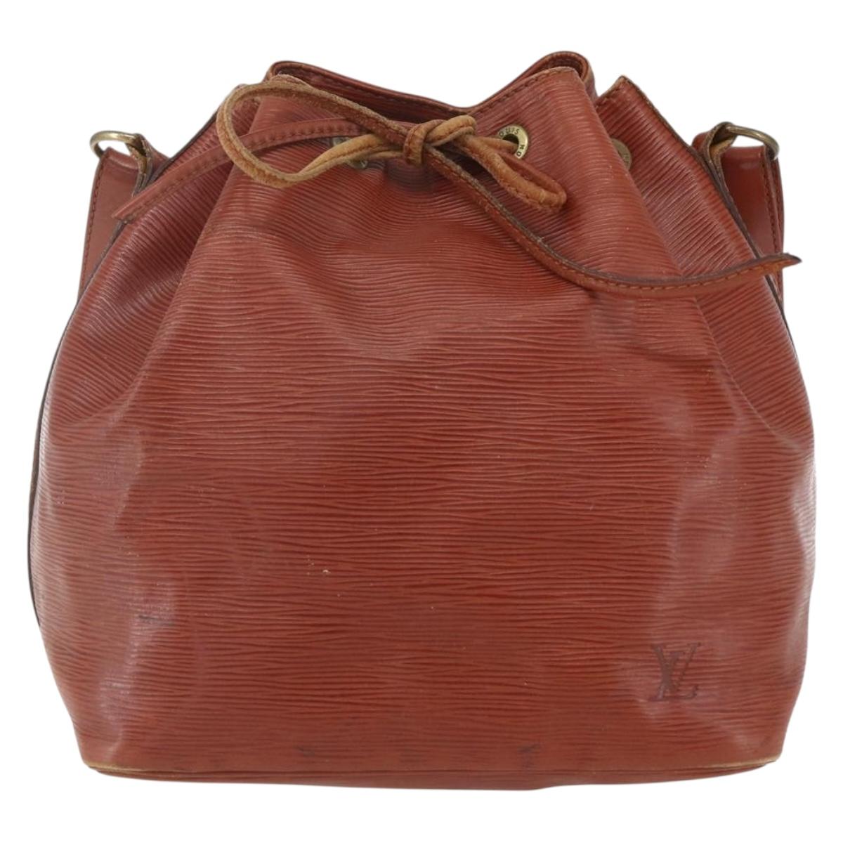 LOUIS VUITTON Epi Petit Noe Shoulder Bag Brown M44103 LV Auth gh1614