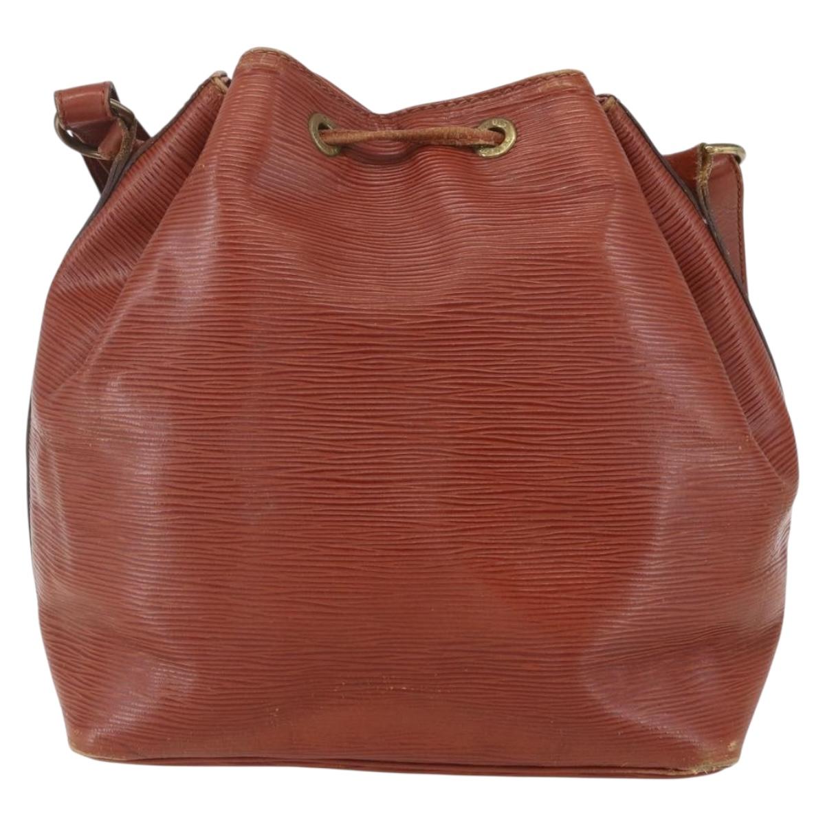 LOUIS VUITTON Epi Petit Noe Shoulder Bag Brown M44103 LV Auth gh1614