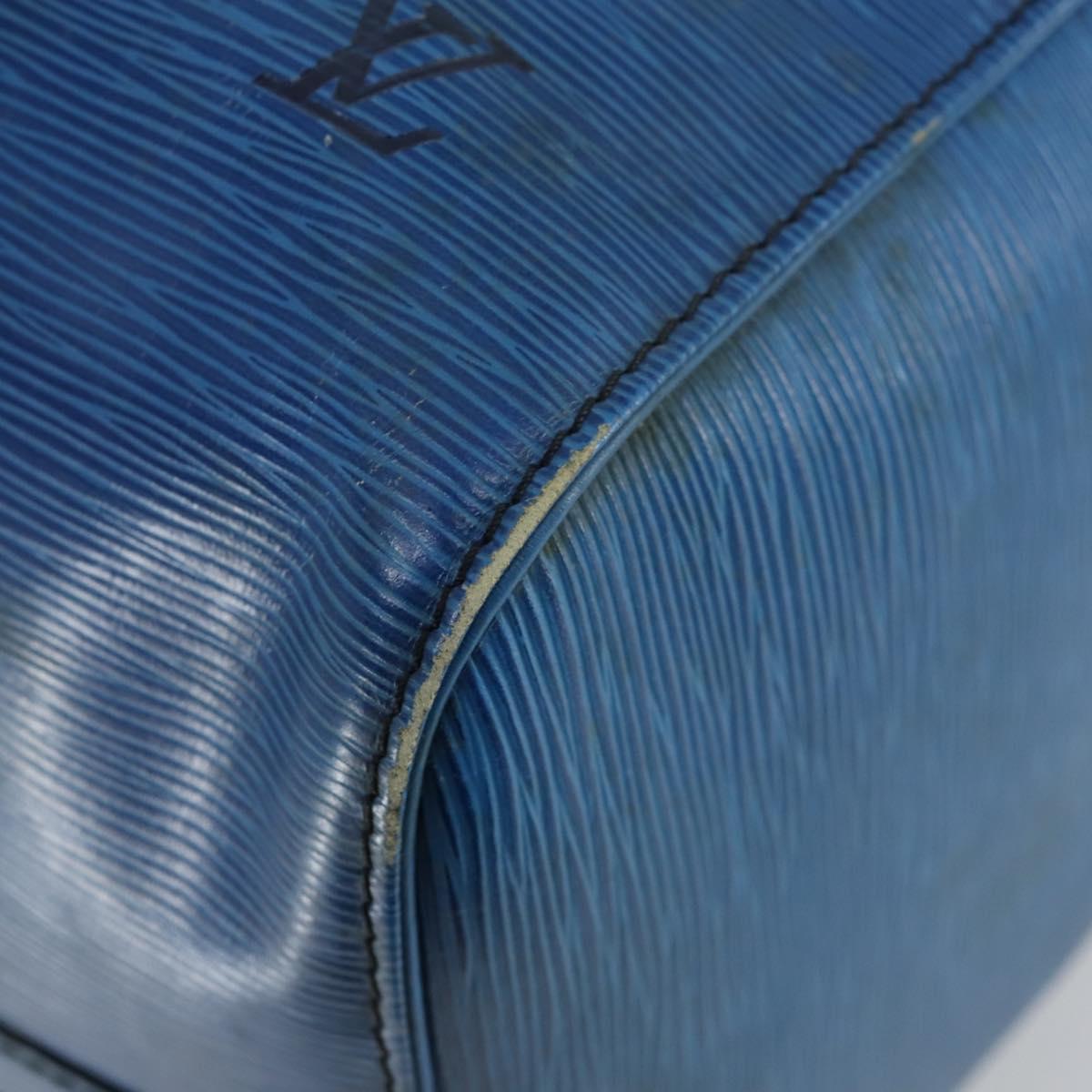 LOUIS VUITTON Epi Keepall 50 Boston Bag Blue M42965 LV Auth gh1615