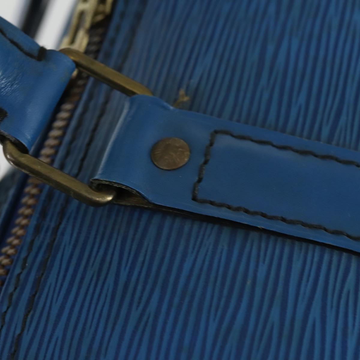 LOUIS VUITTON Epi Keepall 50 Boston Bag Blue M42965 LV Auth gh1615