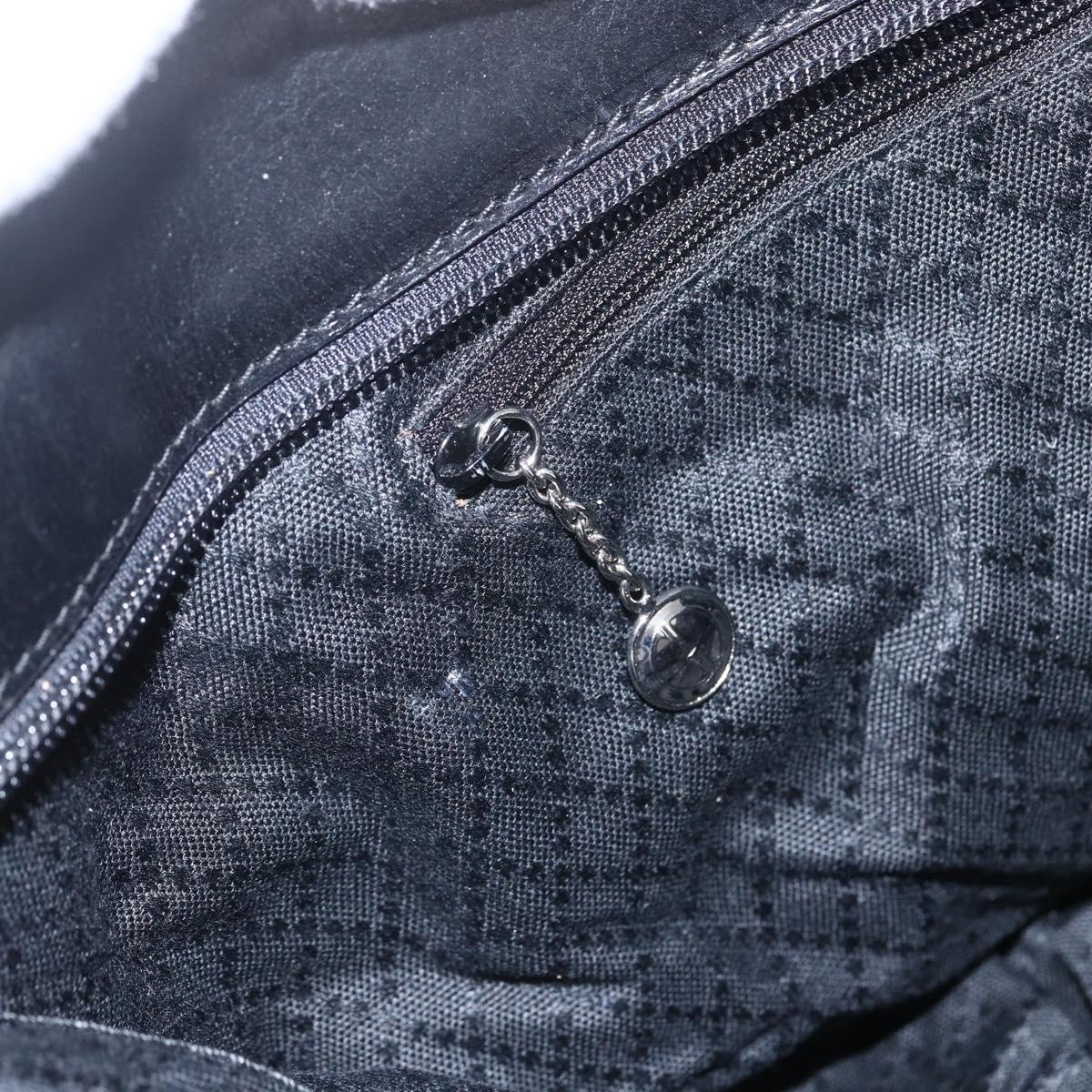 GUCCI Tote Bag Nylon Black Silver 002 2123 0455 Auth gh1622