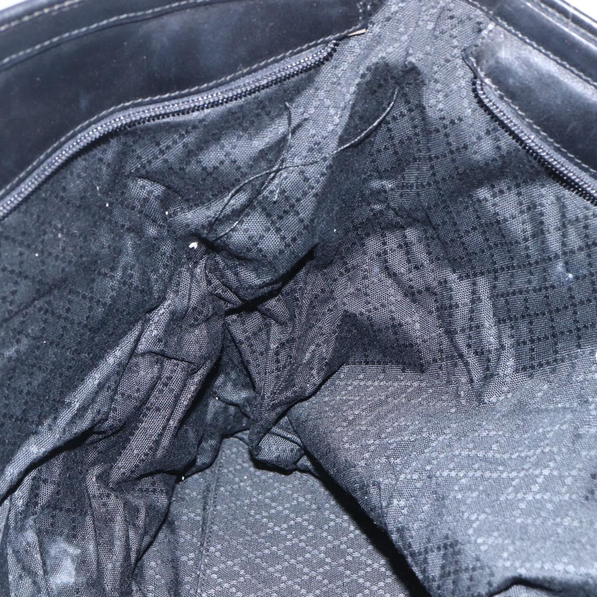 GUCCI Tote Bag Nylon Black Silver 002 2123 0455 Auth gh1622