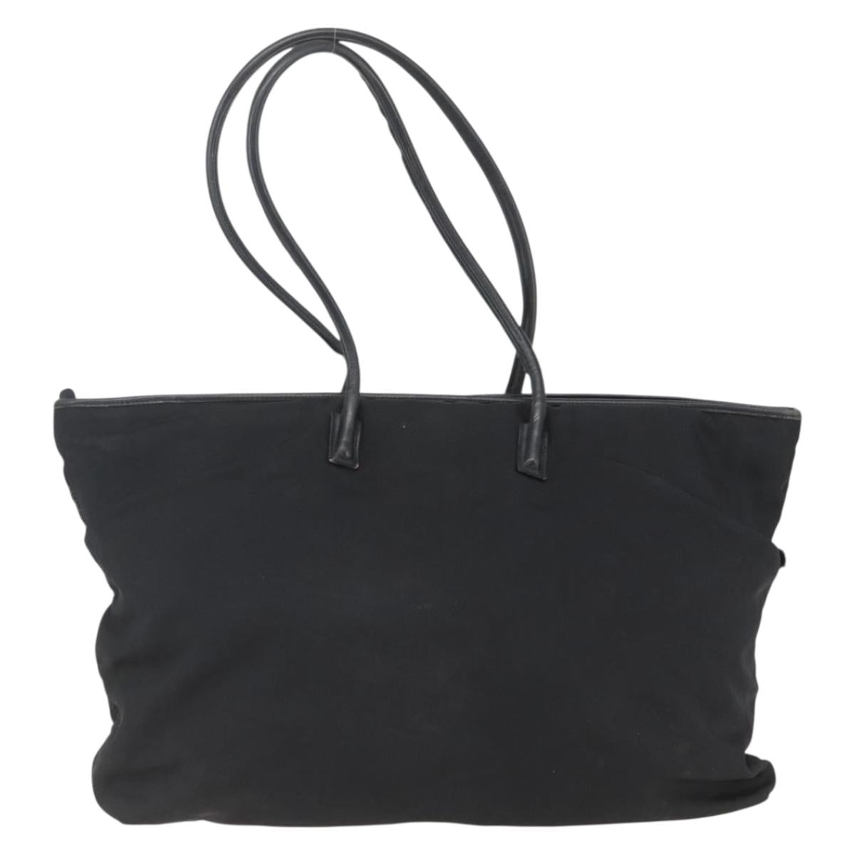 GUCCI Tote Bag Nylon Black Silver 002 2123 0455 Auth gh1622