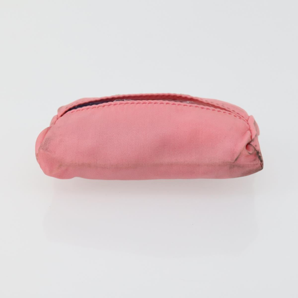 Burberrys PRADA Nova Check Pouch Nylon Canvas 3 Set Pink Brown beige Auth gh1623