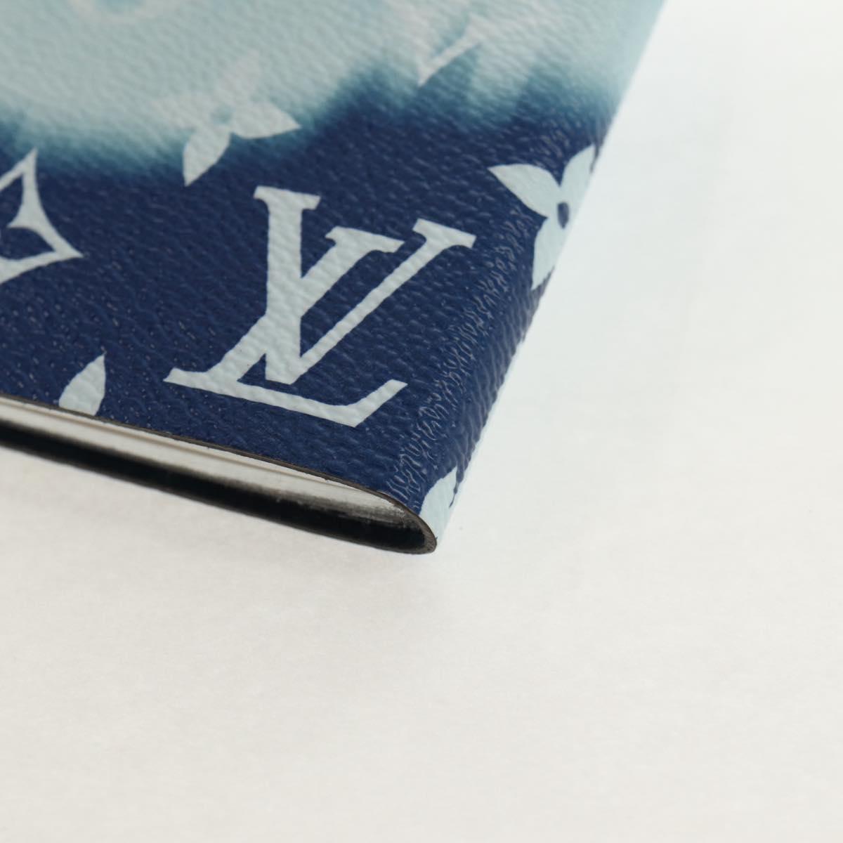 LOUIS VUITTON Monogram Escal Kaye Clemence Note Cover Blue DF0210 Auth gh1624M