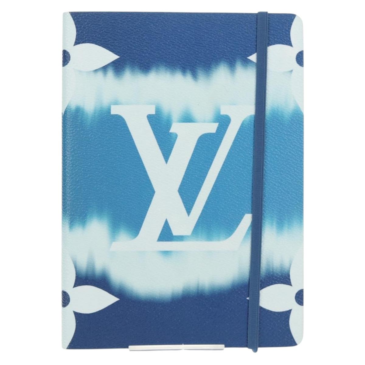 LOUIS VUITTON Monogram Escal Kaye Clemence Note Cover Blue DF0210 Auth gh1624M