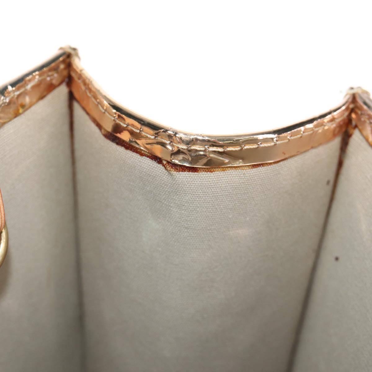 LOUIS VUITTON Monogram Miroir Sac Plat Hand Bag Gold Dore M40268 LV Auth gh1625SAV