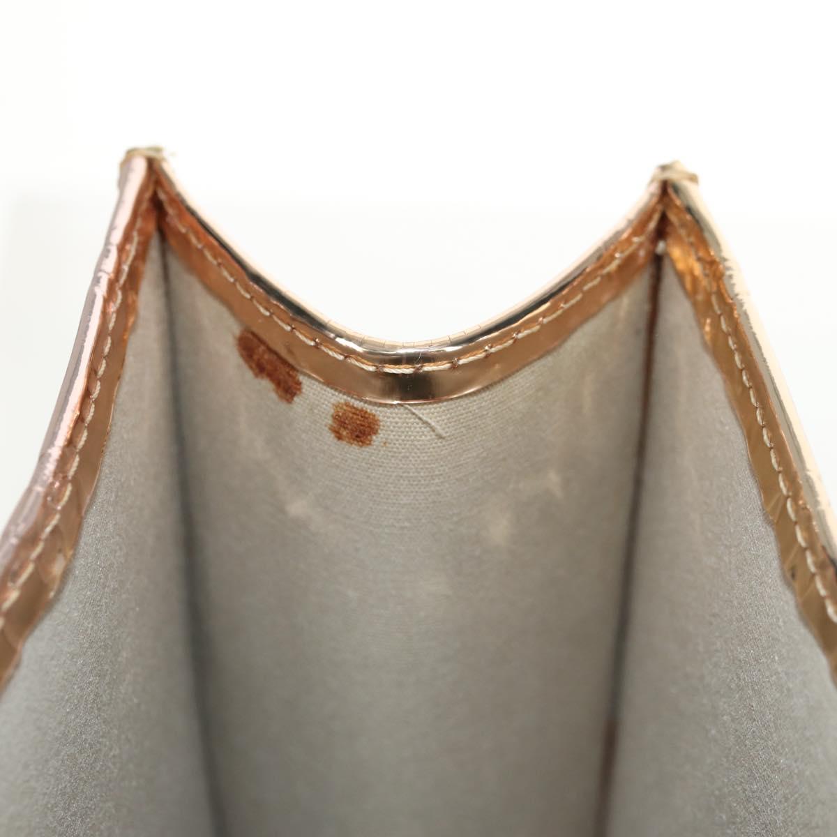 LOUIS VUITTON Monogram Miroir Sac Plat Hand Bag Gold Dore M40268 LV Auth gh1625SAV