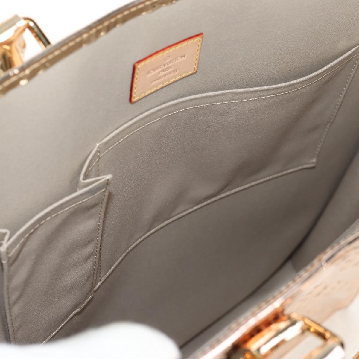 LOUIS VUITTON Monogram Miroir Sac Plat Hand Bag Gold Dore M40268 LV Auth gh1625SAV