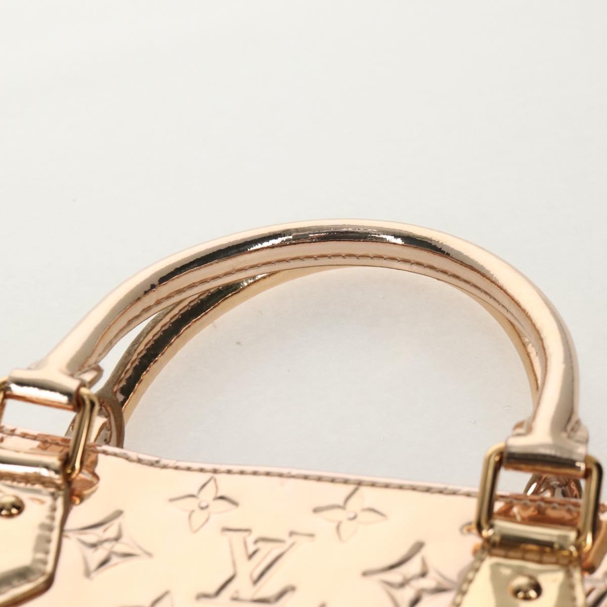 LOUIS VUITTON Monogram Miroir Sac Plat Hand Bag Gold Dore M40268 LV Auth gh1625SAV