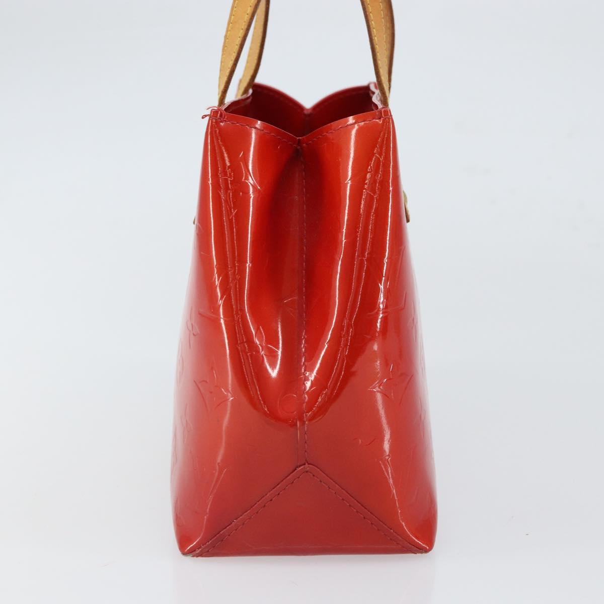 LOUIS VUITTON Monogram Vernis Reade PM Hand Bag Red Rouge M91088 LV Auth gh1641