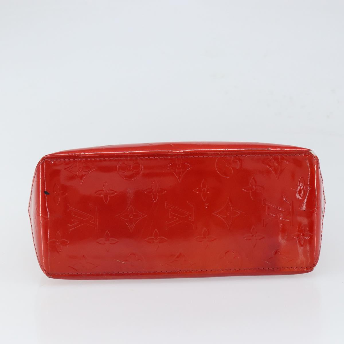 LOUIS VUITTON Monogram Vernis Reade PM Hand Bag Red Rouge M91088 LV Auth gh1641