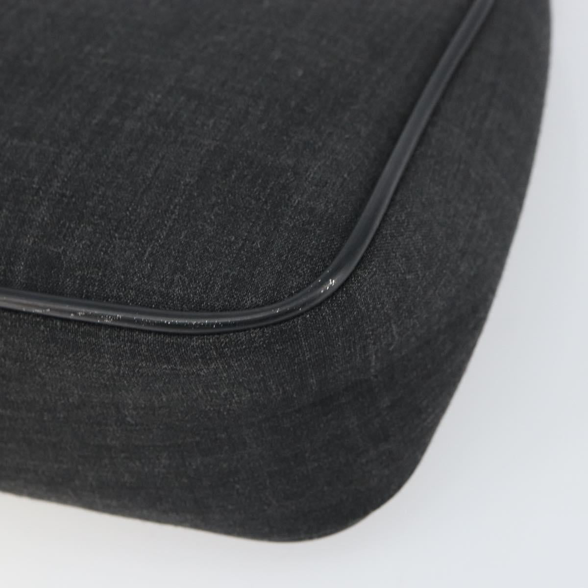 PRADA Sports Accessory Pouch Canvas Gray Auth gh1644