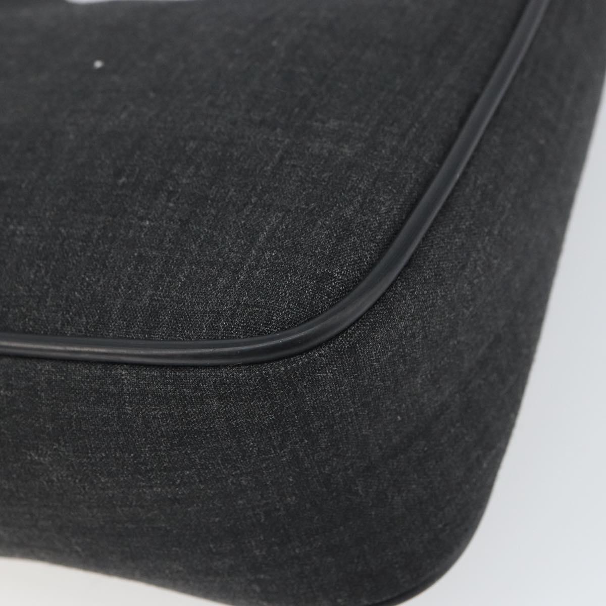 PRADA Sports Accessory Pouch Canvas Gray Auth gh1644