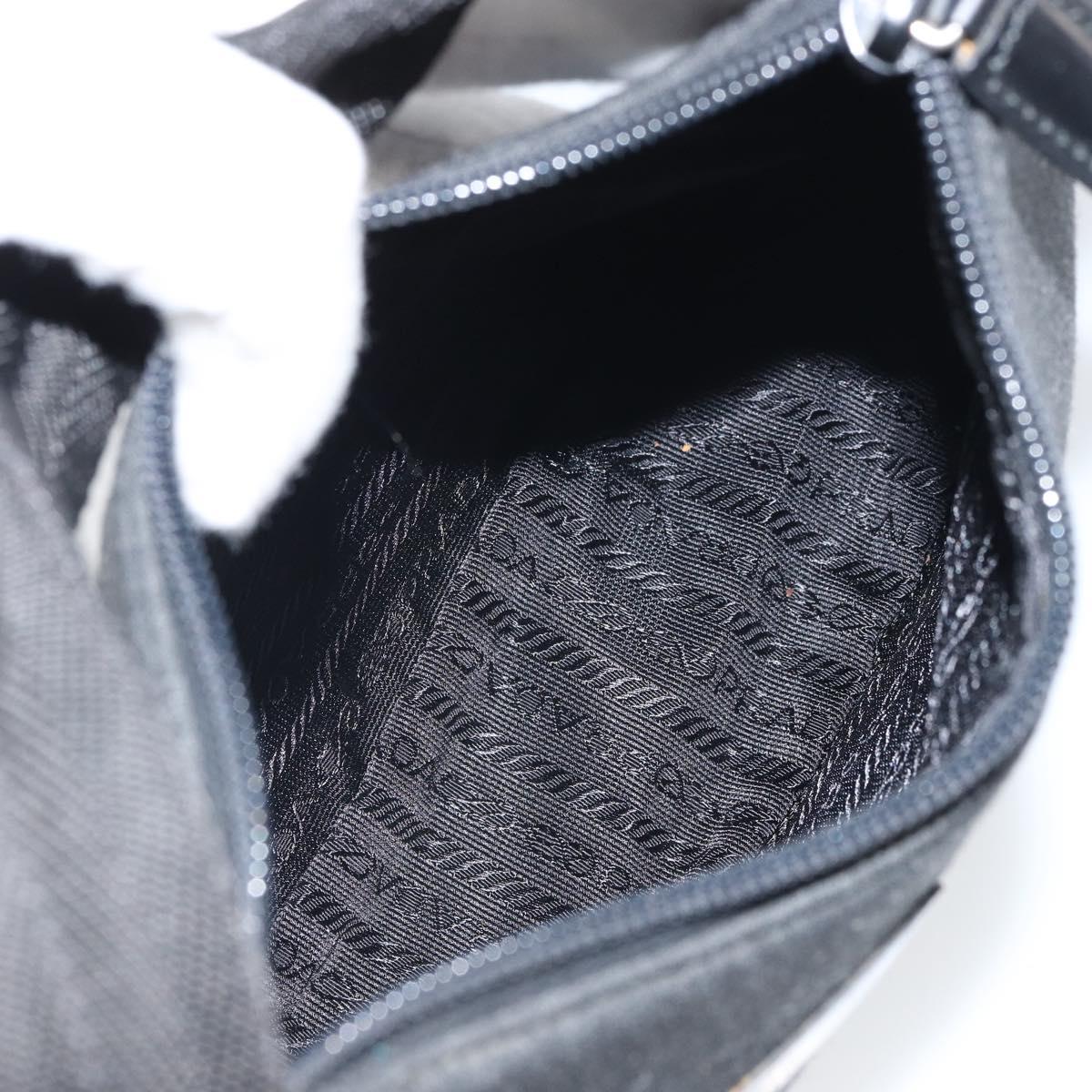 PRADA Sports Accessory Pouch Canvas Gray Auth gh1644