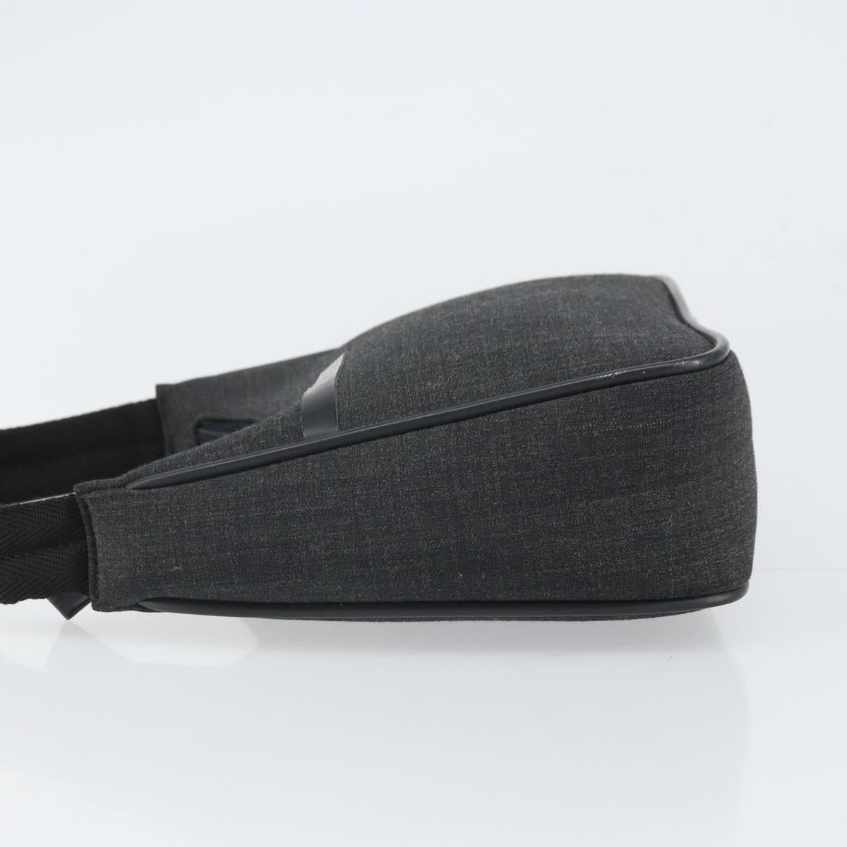 PRADA Sports Accessory Pouch Canvas Gray Auth gh1644