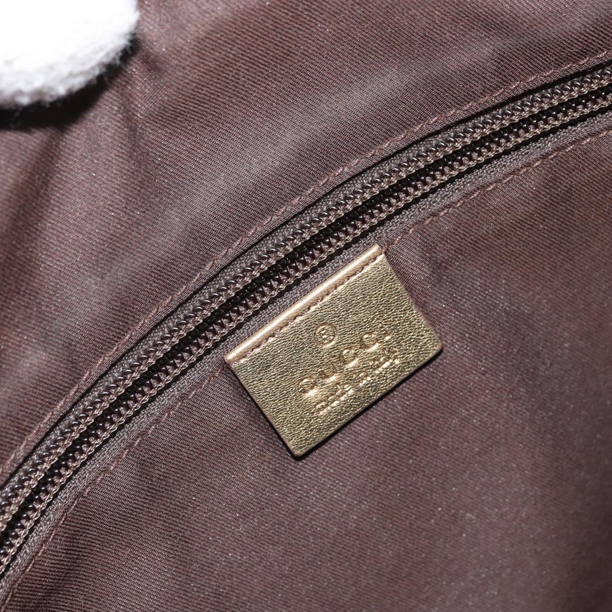 GUCCI GG Canvas Shoulder Bag Beige Gold 145857 Auth gh1654