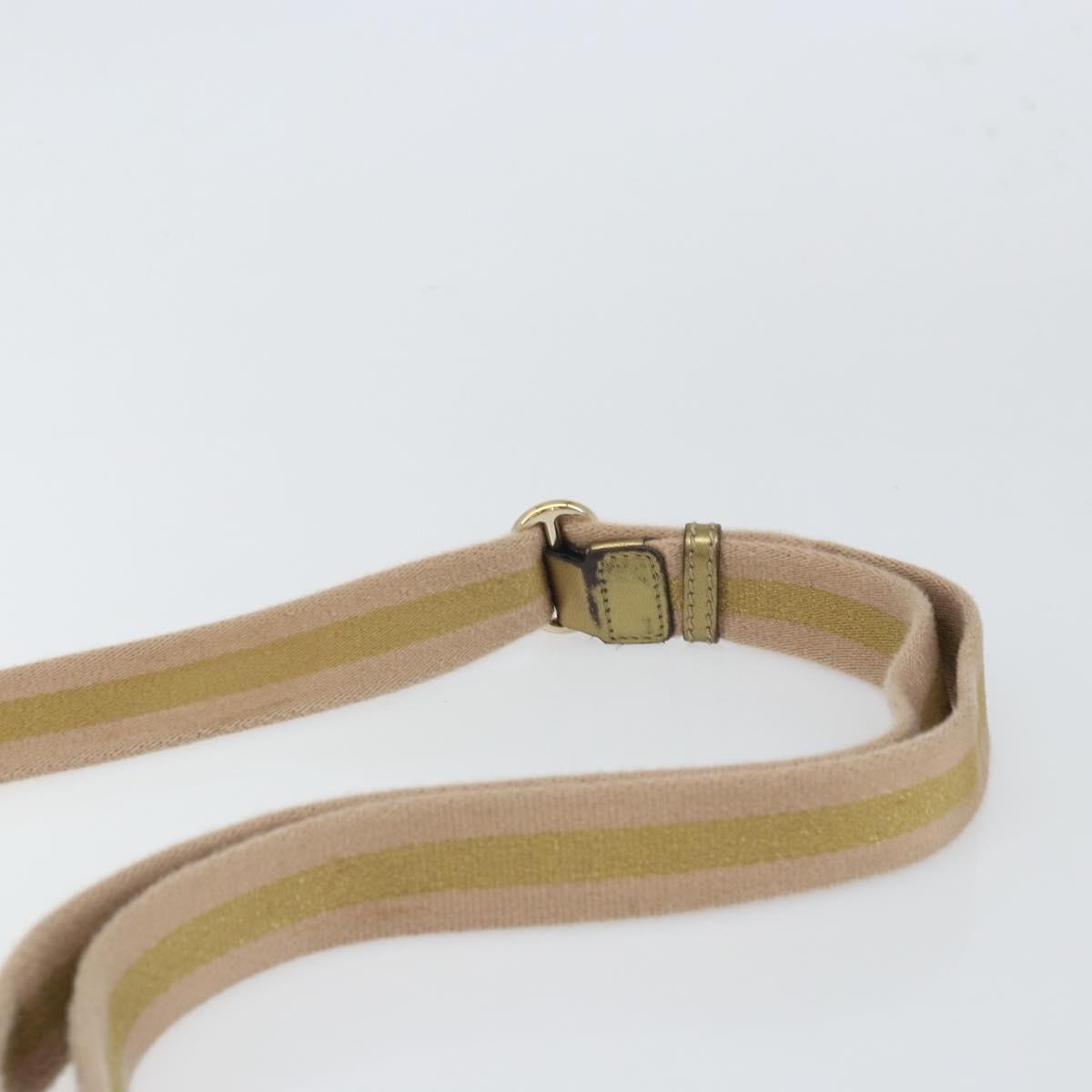GUCCI GG Canvas Shoulder Bag Beige Gold 145857 Auth gh1654