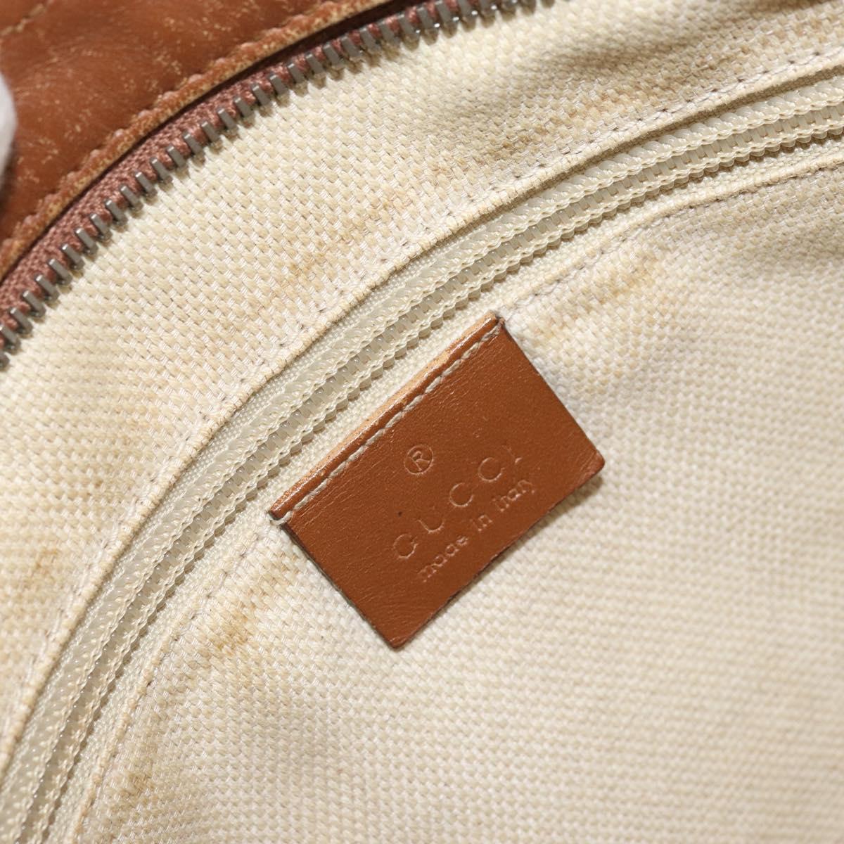 GUCCI GG Canvas Web Sherry Line Shoulder Bag Beige Gold 337598 Auth gh1670