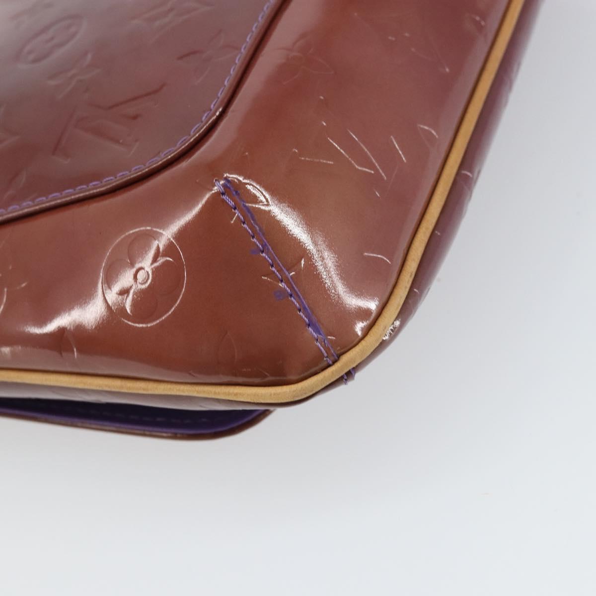 LOUIS VUITTON Monogram Vernis Thompson Street Bag Viole M91095 LV Auth gh1674