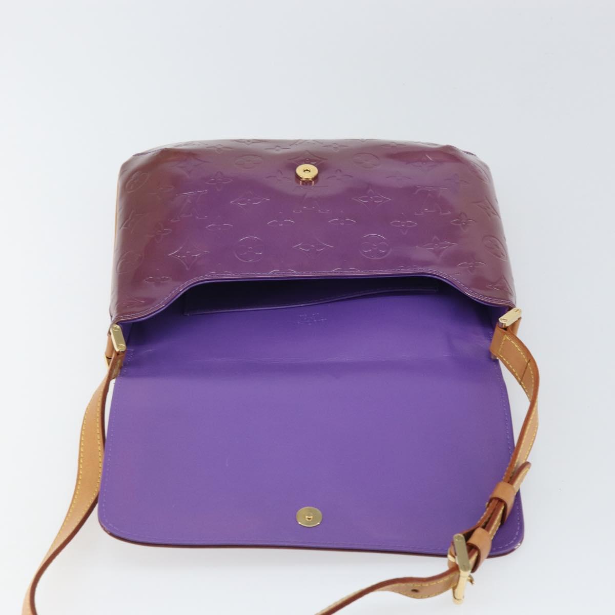 LOUIS VUITTON Monogram Vernis Thompson Street Bag Viole M91095 LV Auth gh1674