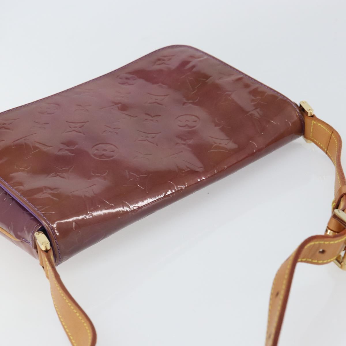 LOUIS VUITTON Monogram Vernis Thompson Street Bag Viole M91095 LV Auth gh1674