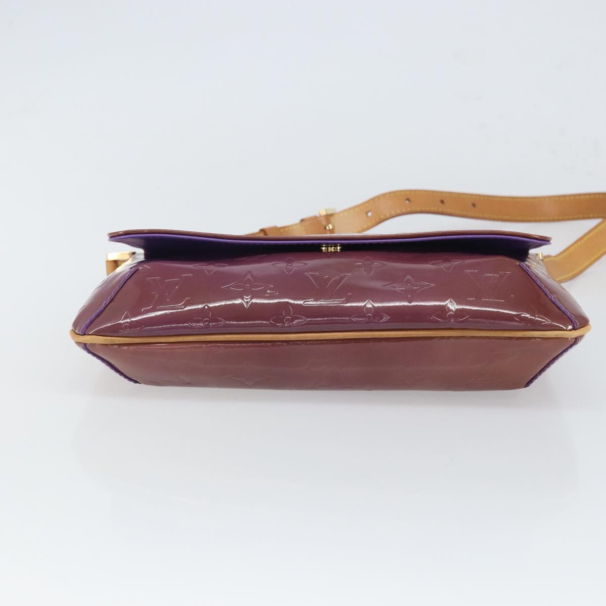 LOUIS VUITTON Monogram Vernis Thompson Street Bag Viole M91095 LV Auth gh1674