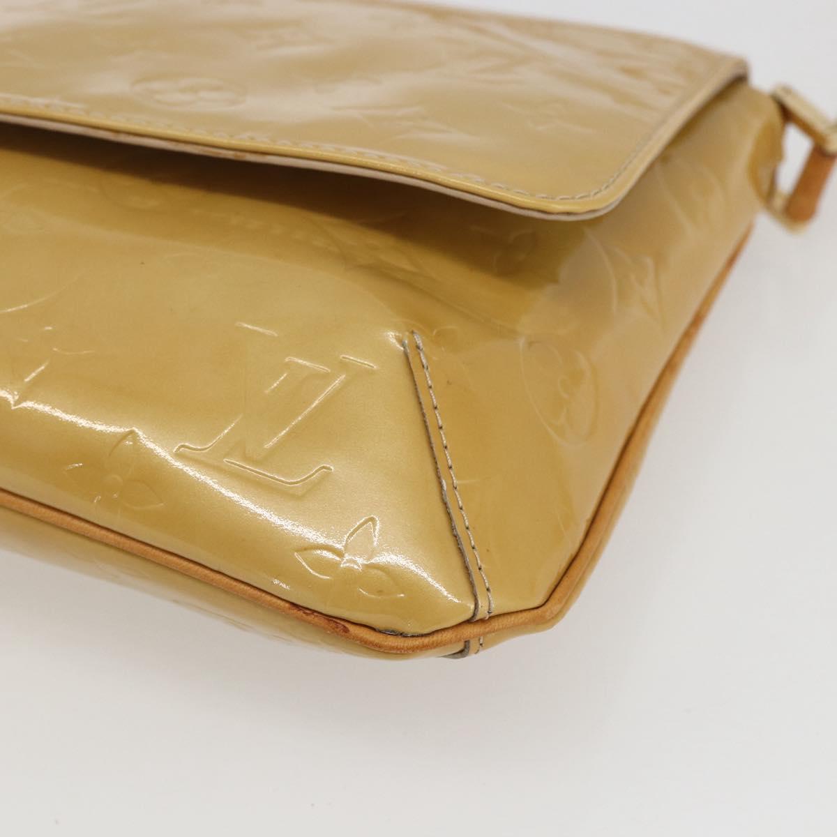 LOUIS VUITTON Monogram Vernis Thompson Street Bag Beige M91301 LV Auth gh1675