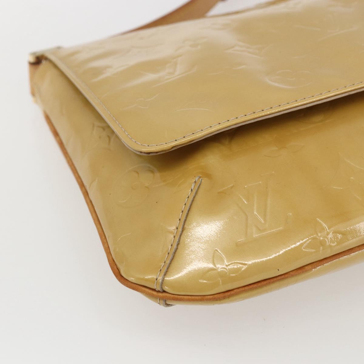 LOUIS VUITTON Monogram Vernis Thompson Street Bag Beige M91301 LV Auth gh1675